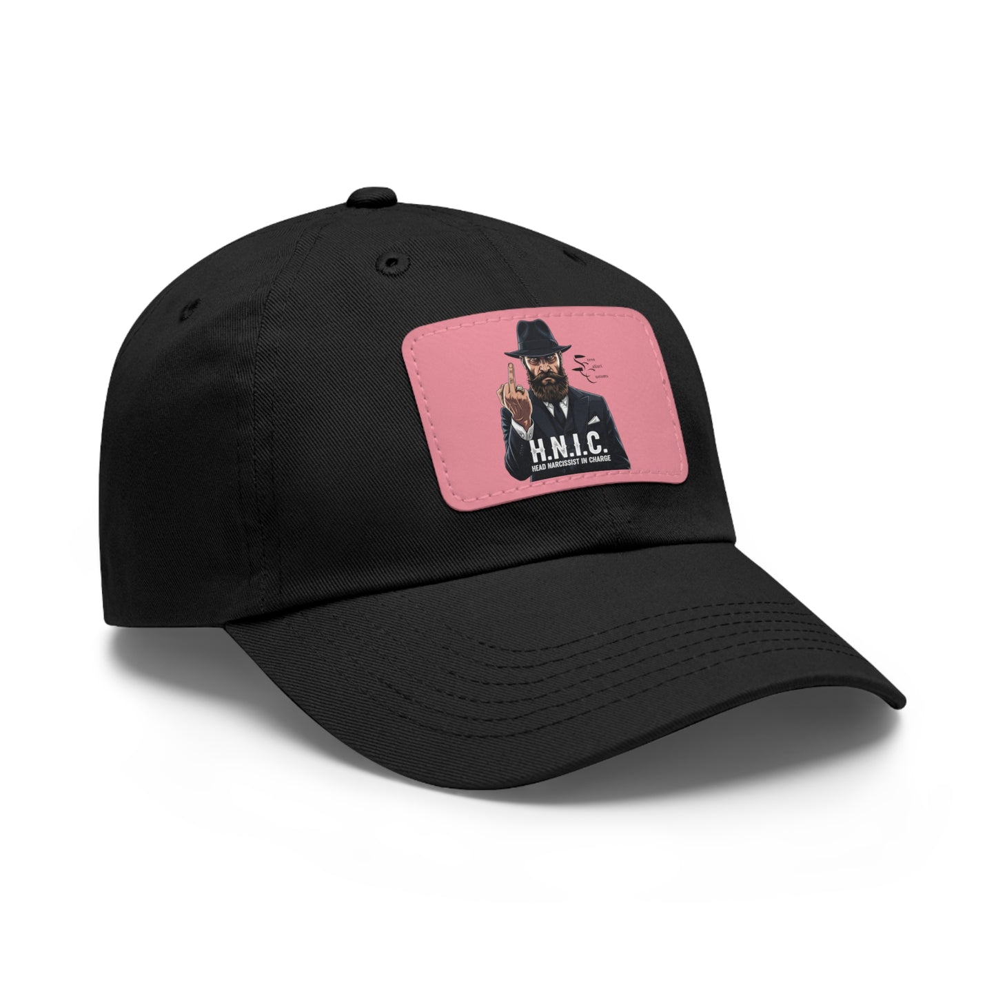 Stylish Dad Hat with Leather Patch, H.N.I.C. Cap, Casual Summer Hat, Unisex Gift, Trendy Accessory, Everyday Wear