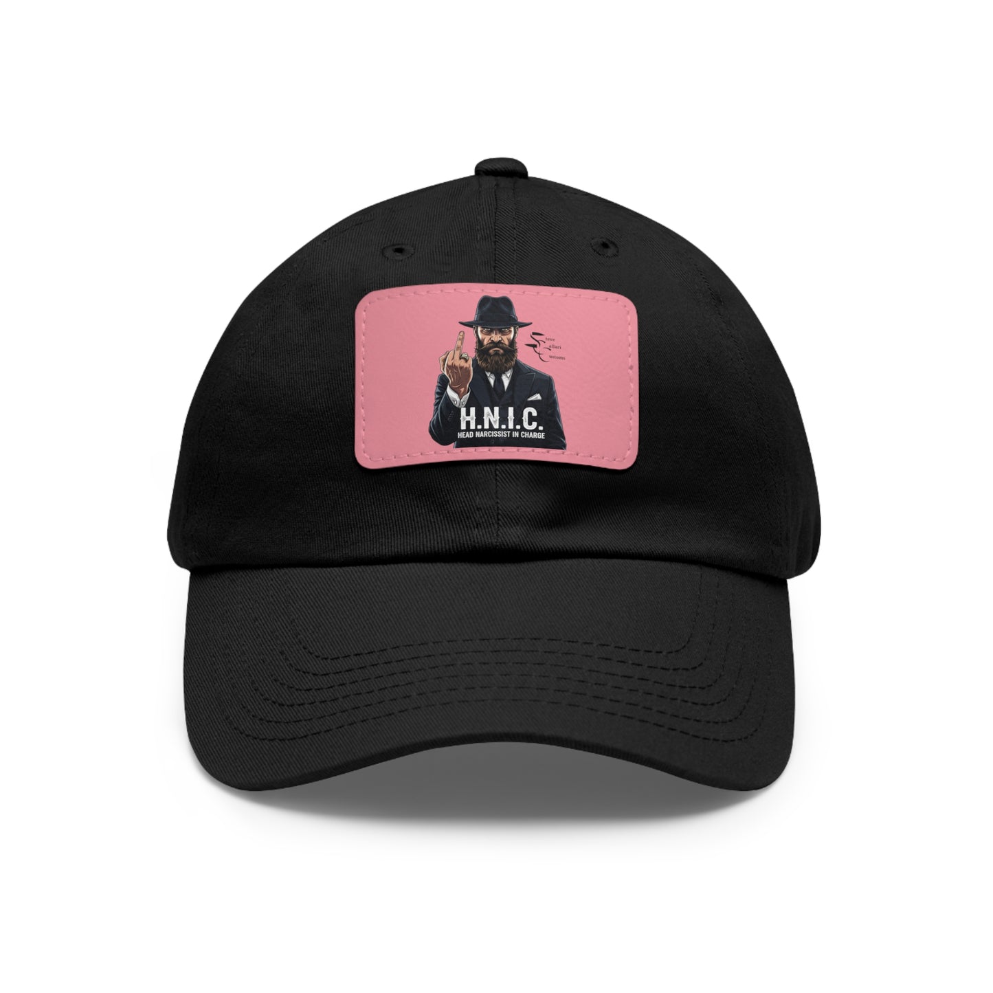Stylish Dad Hat with Leather Patch, H.N.I.C. Cap, Casual Summer Hat, Unisex Gift, Trendy Accessory, Everyday Wear