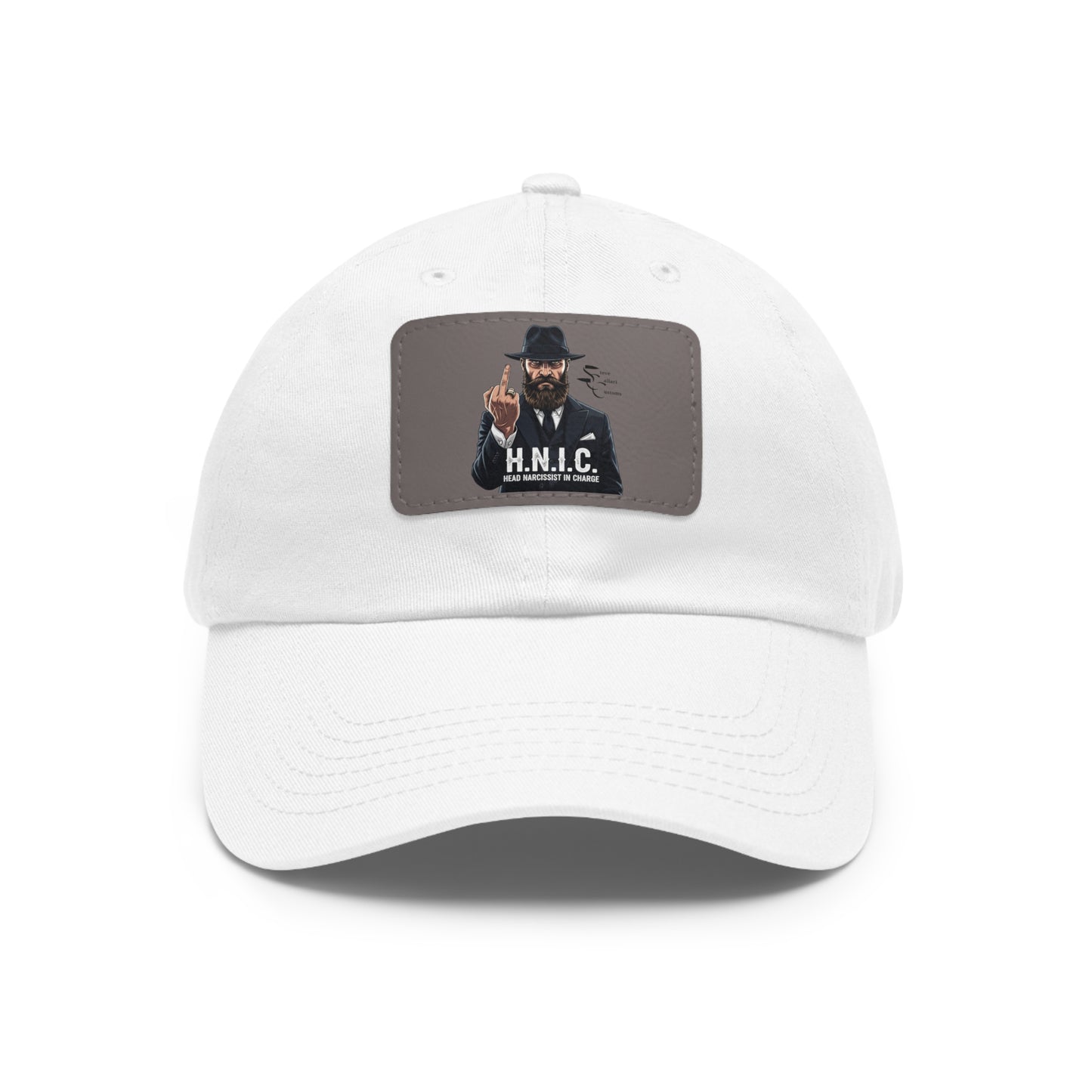 Stylish Dad Hat with Leather Patch, H.N.I.C. Cap, Casual Summer Hat, Unisex Gift, Trendy Accessory, Everyday Wear