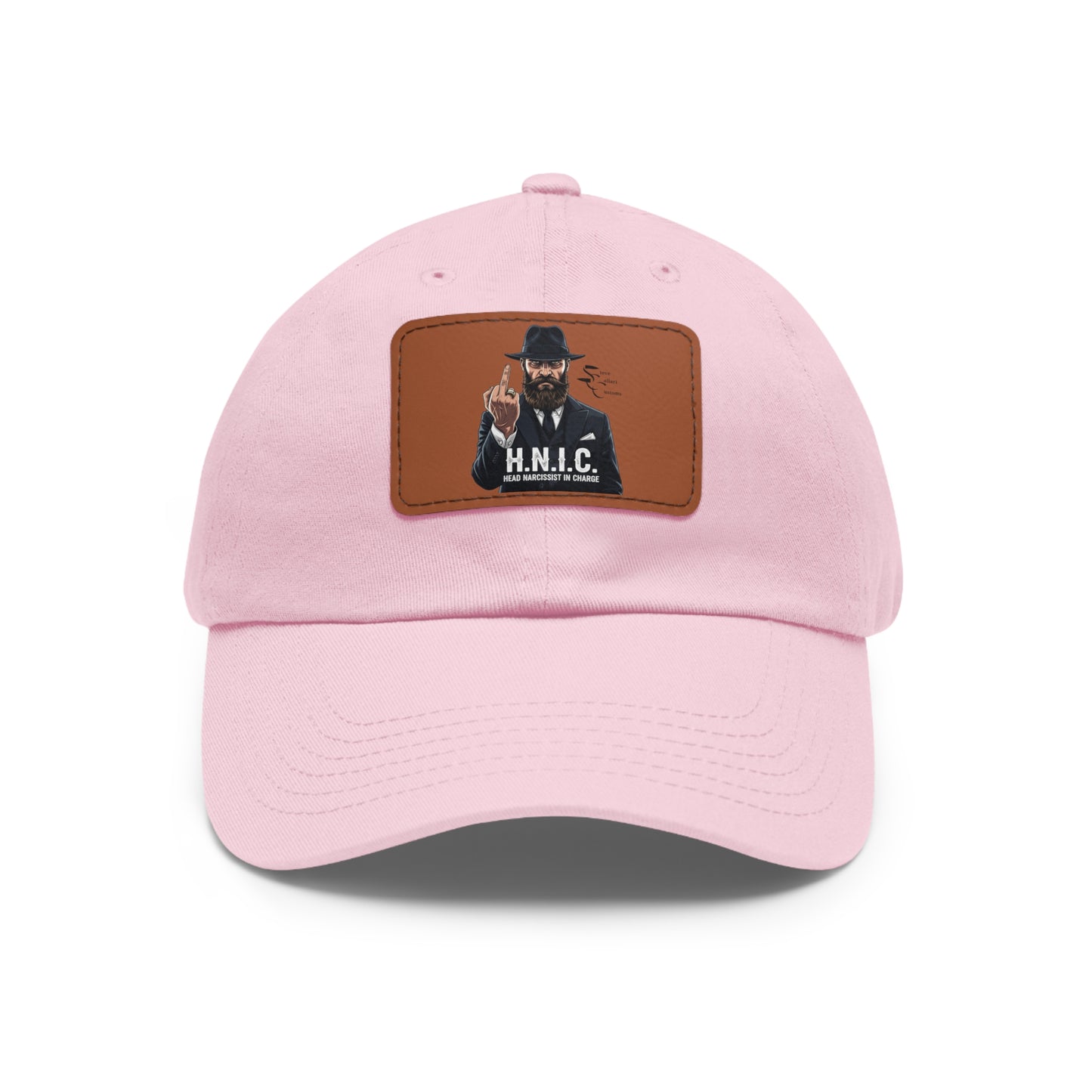 Stylish Dad Hat with Leather Patch, H.N.I.C. Cap, Casual Summer Hat, Unisex Gift, Trendy Accessory, Everyday Wear