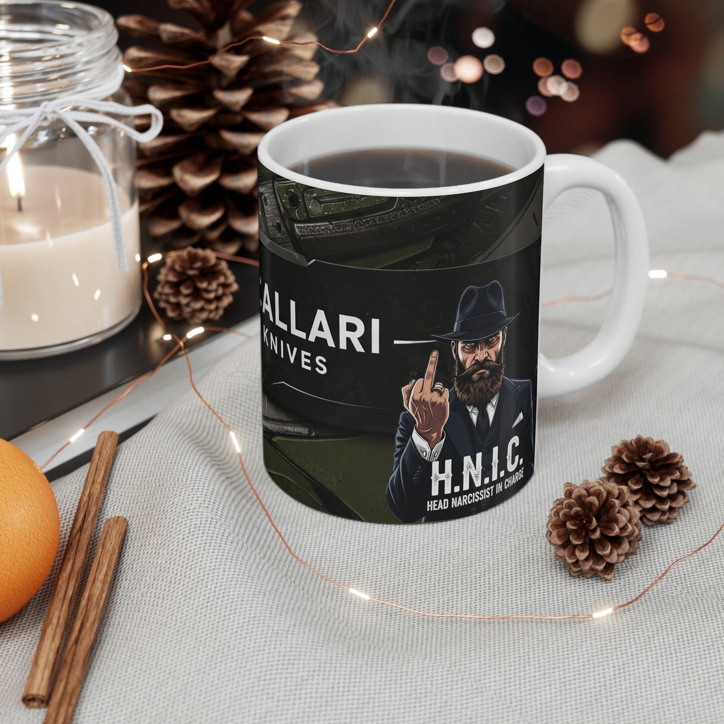 Custom Knives Mug - Unique Gift for Chefs, Kitchen Lovers, Collectors, Father’s Day, Holiday Collectible