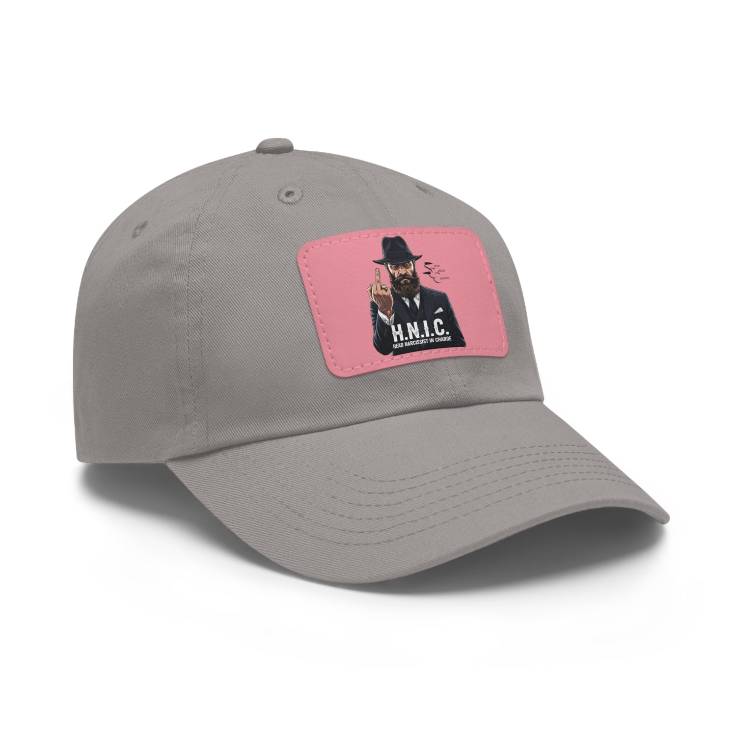 Stylish Dad Hat with Leather Patch, H.N.I.C. Cap, Casual Summer Hat, Unisex Gift, Trendy Accessory, Everyday Wear
