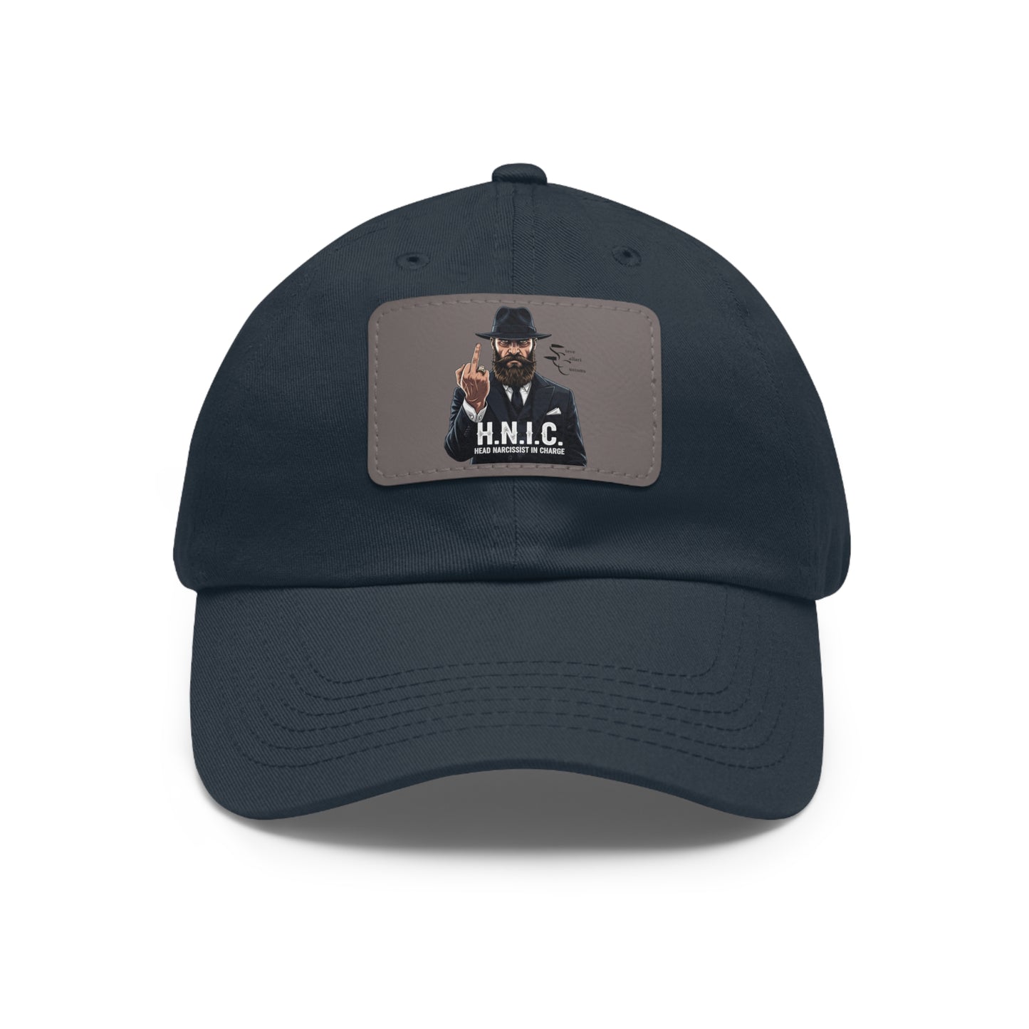 Stylish Dad Hat with Leather Patch, H.N.I.C. Cap, Casual Summer Hat, Unisex Gift, Trendy Accessory, Everyday Wear