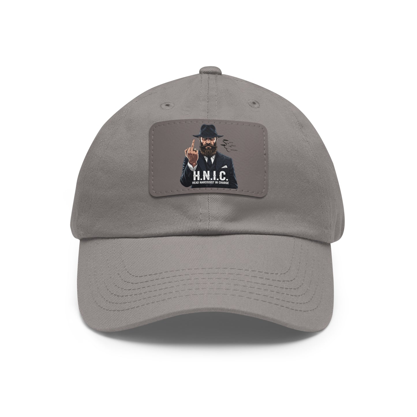 Stylish Dad Hat with Leather Patch, H.N.I.C. Cap, Casual Summer Hat, Unisex Gift, Trendy Accessory, Everyday Wear