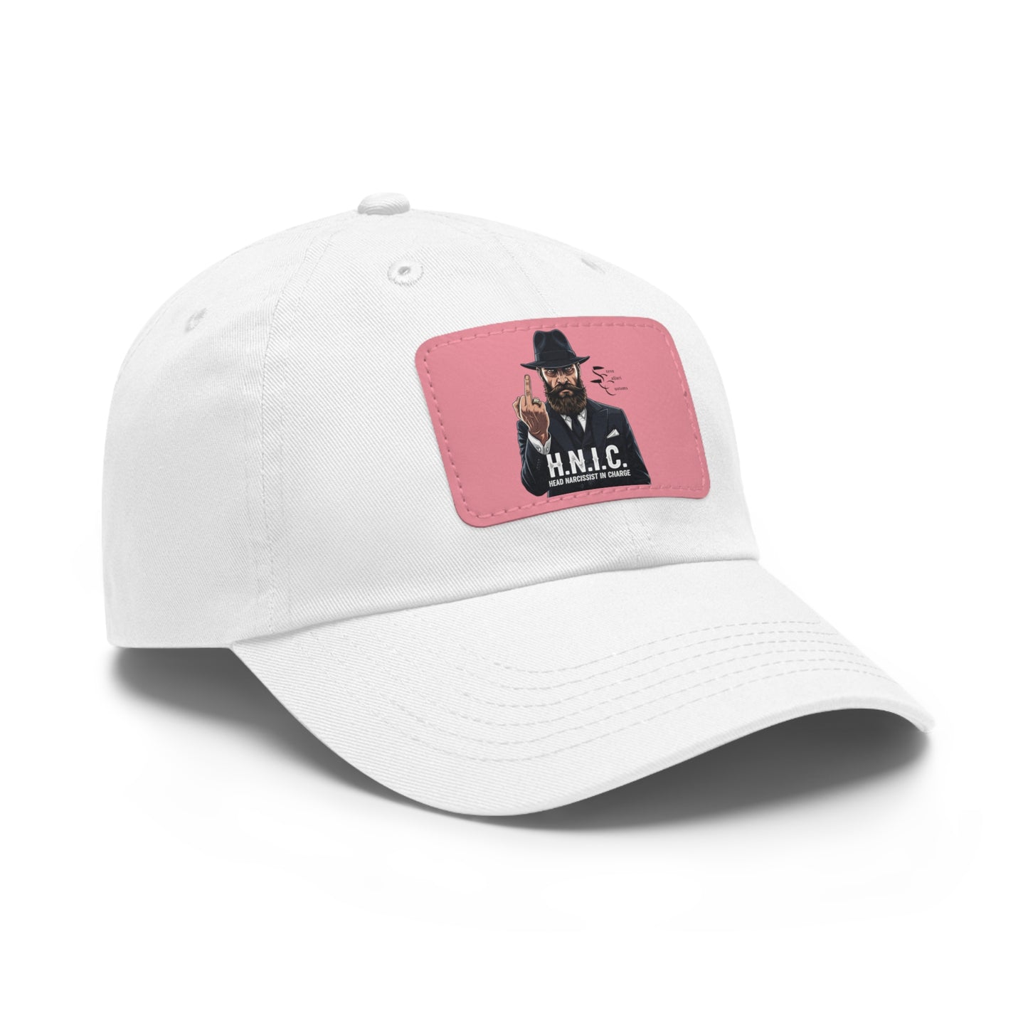 Stylish Dad Hat with Leather Patch, H.N.I.C. Cap, Casual Summer Hat, Unisex Gift, Trendy Accessory, Everyday Wear