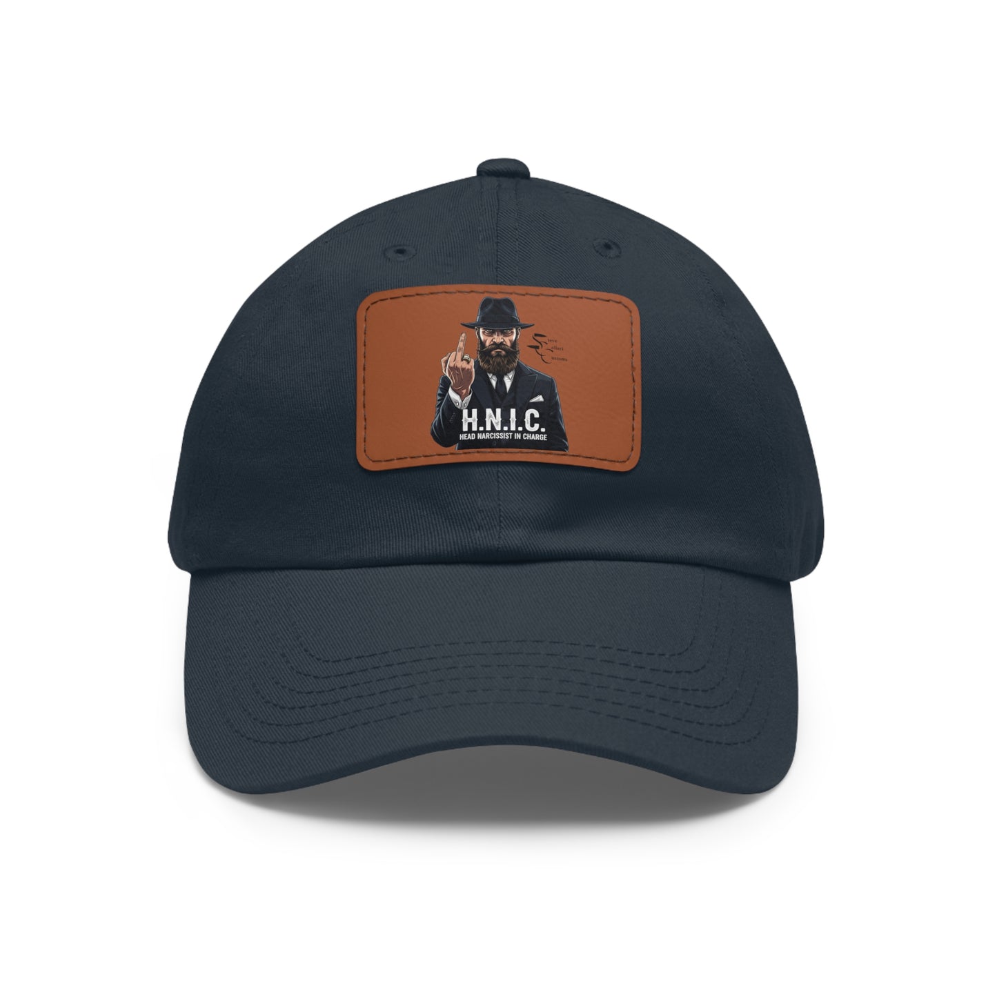 Stylish Dad Hat with Leather Patch, H.N.I.C. Cap, Casual Summer Hat, Unisex Gift, Trendy Accessory, Everyday Wear