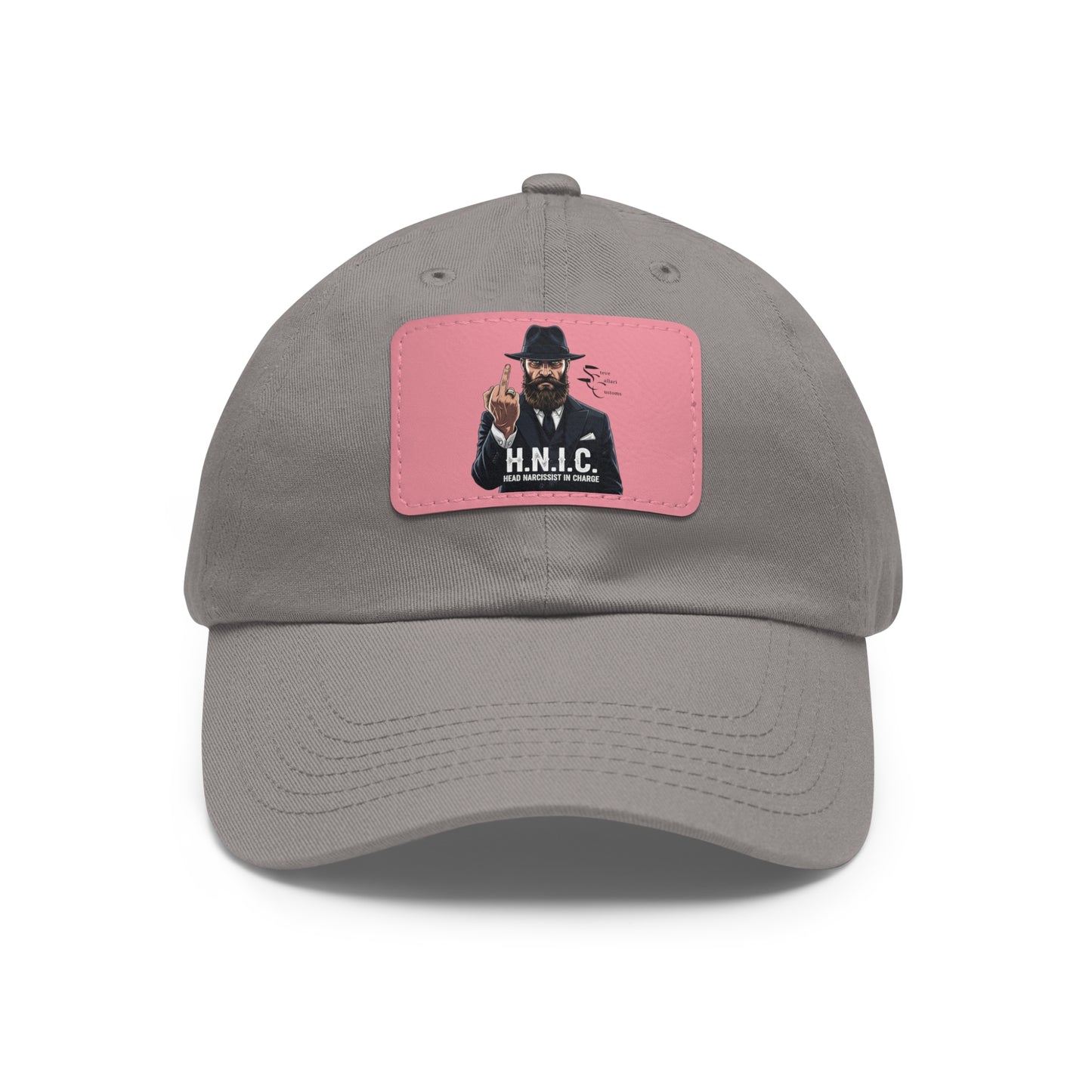 Stylish Dad Hat with Leather Patch, H.N.I.C. Cap, Casual Summer Hat, Unisex Gift, Trendy Accessory, Everyday Wear